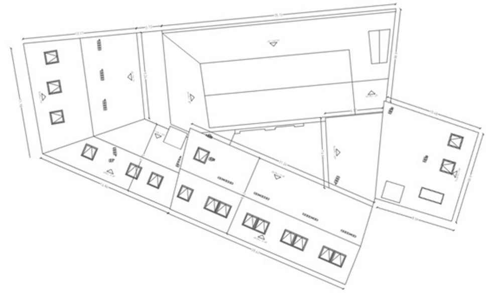 Plano del edificio que se rehabilitará en Valladolid para viviendas turísticas.