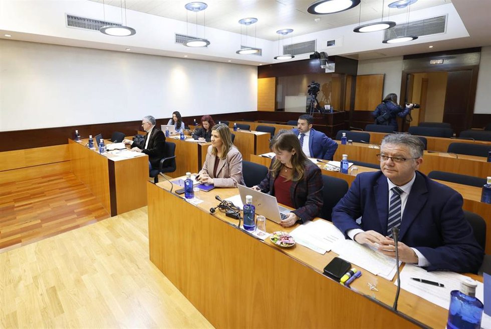 Sesión de la Comisión de Sanidad de las Cortes de Castilla-La Mancha destinada a abordar la tramitación de la Ley de Ordenación del Servicio Farmacéutico.