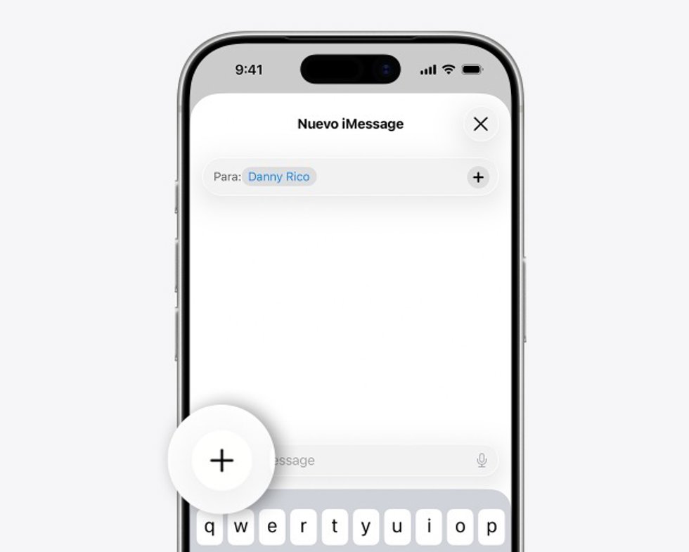 Aplicación de mensajes iMessage