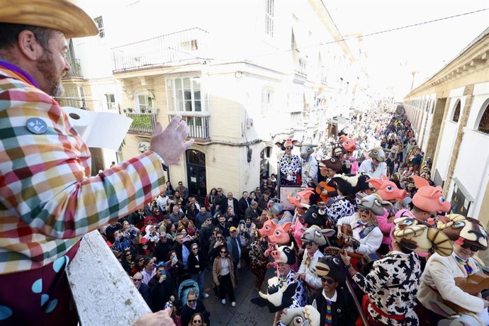 Imágenes del Carrusel de Coros del Carnaval de Cádiz. A 15 de febrero de 2026 en Cádiz, Andalucía (España). ARCHIVO.
