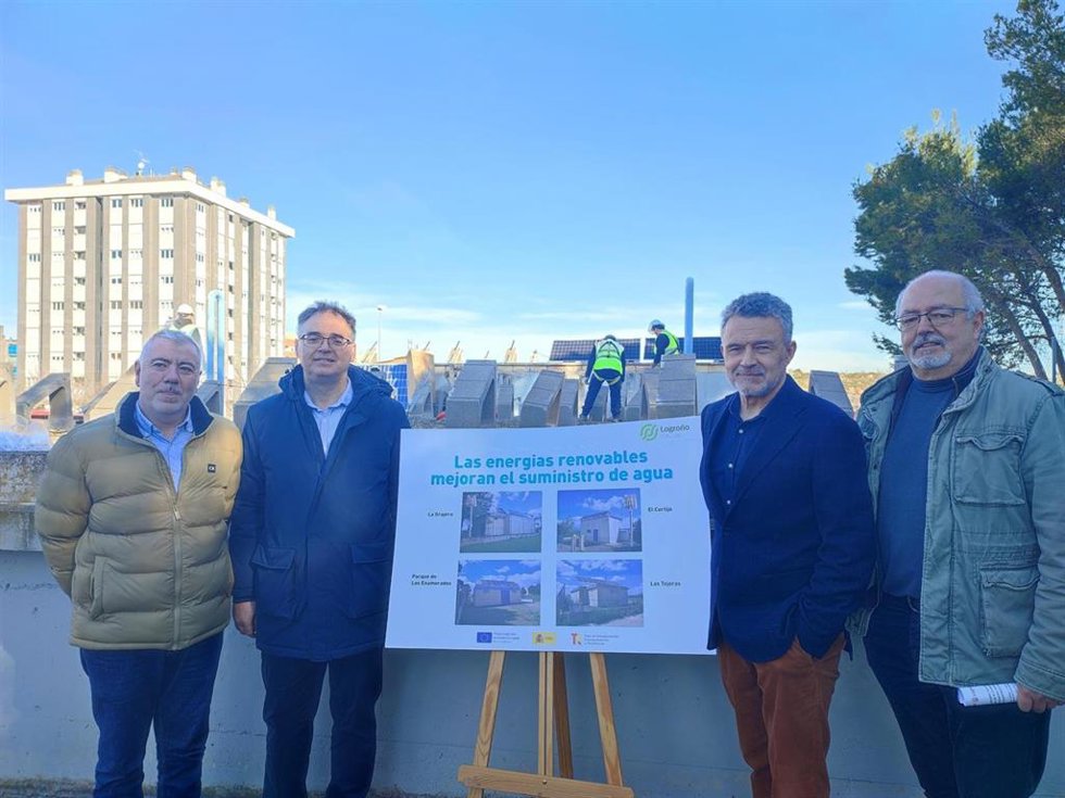 Logroño instala por primera vez energías renovables en cuatro depósitos de agua potable de la ciudad