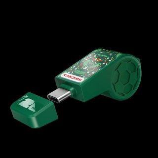 Sandisk lanza USB con forma de silbato dentro de su gama oficial del Mundial de fútbol de 2026.