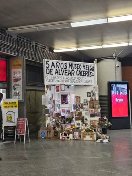 Instalación promovida por el Museo Helga de Alvear en Atocha (Madrid) para celebrar su quinto aniversario