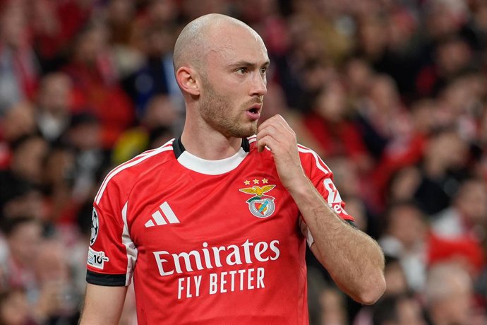 February 17, 2026, Lisbon, Lisbon, Portugal: Lisbon, 17/02/25 - Benfica hosted Real Madrid at stadium da Luz in a match for the KO play-offs 1st leg of UEFA Champions League 2025/26..Fredrik Aursnes of SL Benfica