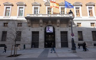 Fachada del ministerio de Hacienda, a 8 de marzo de 2024, en Madrid (España).