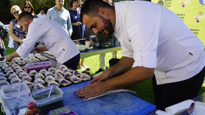 Archivo - Showcooking en la presentación de la Mostra de Cuines de tardor de Calvià