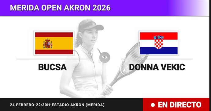 Cristina Bucsa - Donna Vekic: resumen y estadísticas del partido de Dieciseisavos de final de Merida Open Akron