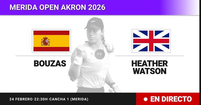 Jessica Bouzas Maneiro - Heather Watson: resumen y estadísticas del partido de Dieciseisavos de final de Merida Open Akron