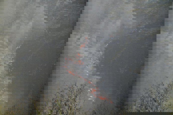 Incendio forestal en San Roque de Riomiera