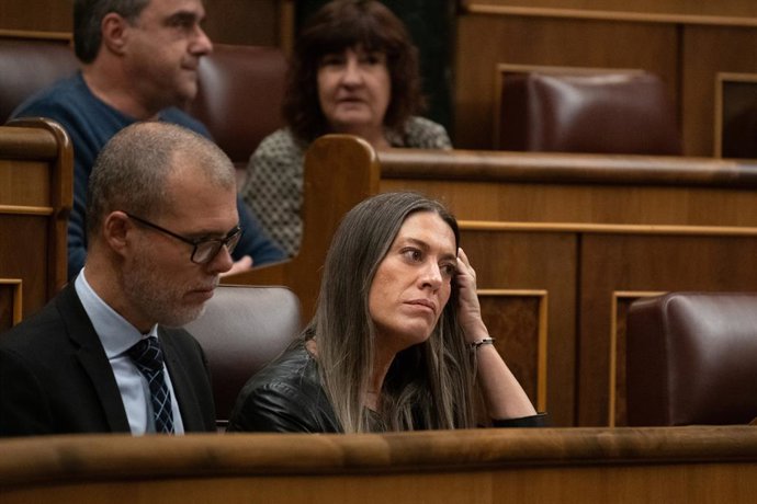 Archivo - Arquivo - A deputada do Junts, Miriam Nogueras, durante uma sessão plenária no Congresso, em 11 de dezembro de 2025, em Madri (Espanha). O Congresso debaterá e votará nesta quinta-feira o decreto de medidas complementares para La Palma após a er