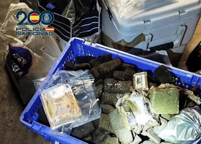 Droga incautada en una operación contra una organización criminal en Cádiz