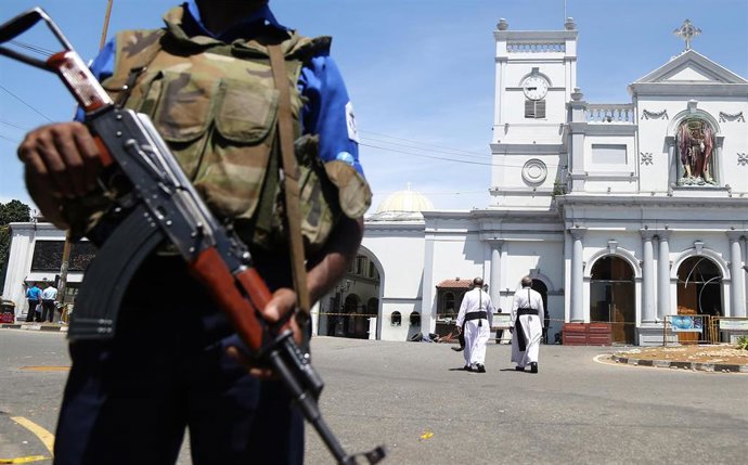 Archivo - Despliegue de seguridad tras los atentados perpetrados en Sri Lanka durante las festividades de Pascua en 2019 (archivo)