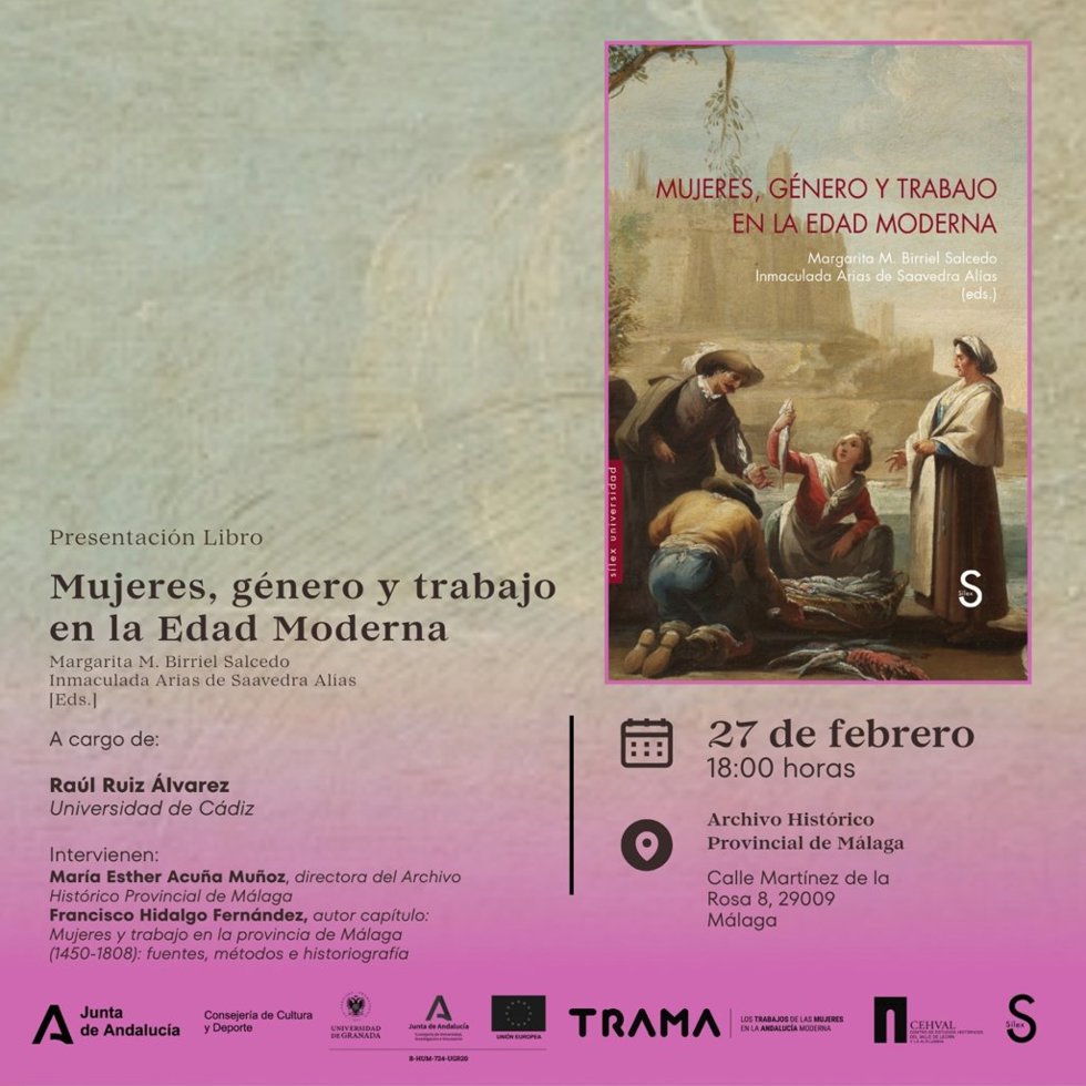 El Archivo Histórico Provincial de Málaga acoge la presentación del libro Mujeres, género y trabajo en la Edad Moderna