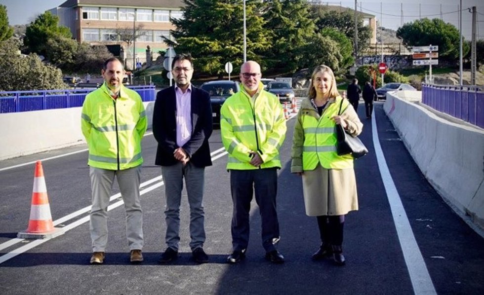 El delegado de Gobierno en Madrid, Francisco Martín, visita obras del enlace de la A-6