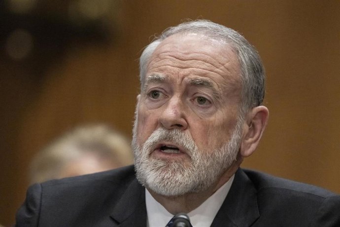 Archivo - El embajador de Estados Unidos en Israel, Mike Huckabee, durante la vista para su confirmación en el cargo en marzo de 2025 (archivo)