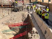 Las obras de los remontes al Casco de Cuenca destapan restos de muralla del siglo XI, una calzada y un edificio califal