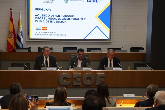 El secretario permanente de CEIB, Narciso Casado, durante su intervención en la jornada sobre Uuruguay y las oportunidades del acuerdo UE-Mercosur