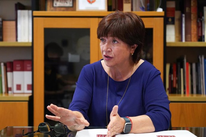 Archivo - La presidenta de la Acadèmia Valenciana de la Llengua (AVL), Verònica Cantó, en imagen de archivo. 