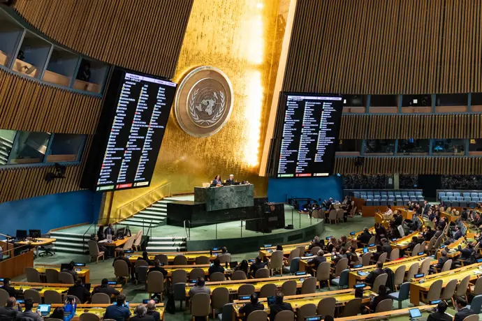 Imagen de archivo de la Asamblea General de la ONU