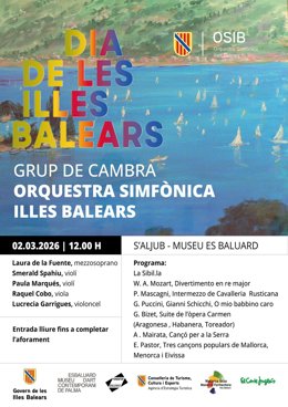 Cartel del concierto de cámara de la OSIB por el Día de Baleares.