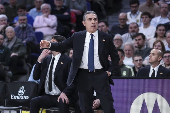 Archivo - El entrenador del Real Madrid, Sergio Scariolo.