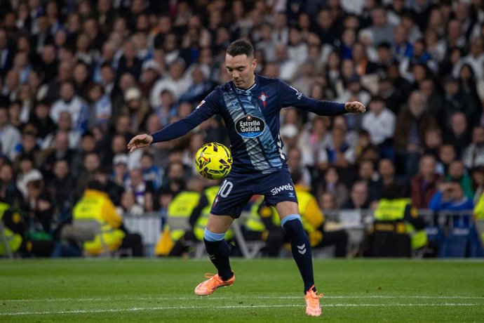 Archivo - December 7, 2025, Madrid, Spain: Iago Aspas of Celta Vigo in action during the EA SPORTS La Liga 2025-2026 match between Real Madrid and Celta Vigo, played at the Santiago BernabĂu Stadium. Final score: Real Madrid 0-2 Celta Vigo.