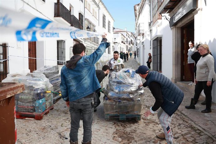 La localidad gaditana de Grazalema, gravemente afectada por el temporal pasado, avanza hacia la normalidad . A 23 de febrero de 2026 en Grazalema, Cádiz (Andalucía, España). ARCHIVO.