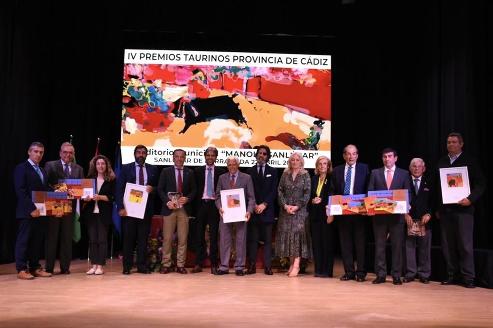 Archivo - Premiados en los IV Premios Taurinos de la Provincia de Cádiz. ARCHIVO.