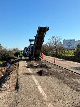 Actuación de mejora del firme en la A-312.