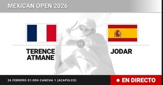 Terence Atmane - Rafael Jodar: resumen y estadísticas del partido de Octavos de final de Mexican Open