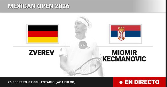 Alexander Zverev - Miomir Kecmanovic: resumen y estadísticas del partido de Octavos de final de Mexican Open