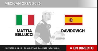 Mattia Bellucci - Alejandro Davidovich Fokina: resumen y estadísticas del partido de Octavos de final de Mexican Open