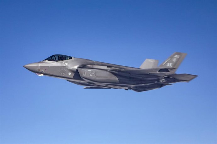 Archivo - Imagen de archivo de un caza F-35 estadounidense