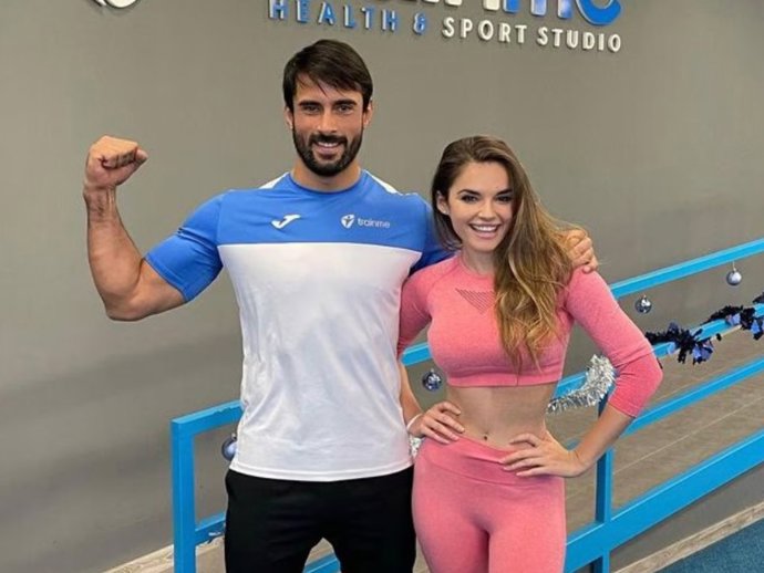 Melody e Ignacio Batallán en una imagen compartida por el entrenador personal en sus redes sociales