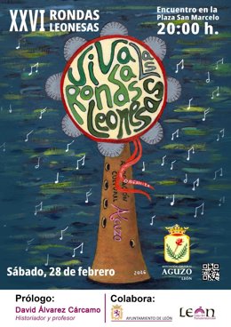 Cartel de las XXVI Rondas Leonesas, que se desarrollarán este sábado en la ciudad.