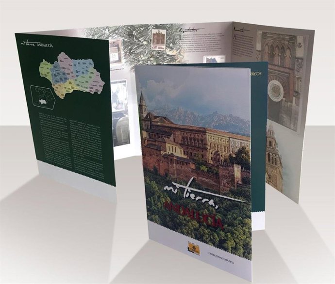 Imagen de la carpeta filatélica 'Mi Tierra: Andalucía' de Correos para celebrar el Día de Andalucía.