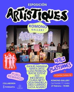 Esti vienres 27 inaugúrase en Komono Gallery la esposición coles obres creaes p’Artístiques.