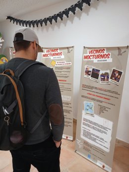 Exposición de 'Murciélagos: los guardianes de la noche' cuando estuvo en Calblanque (imagen de archivo)