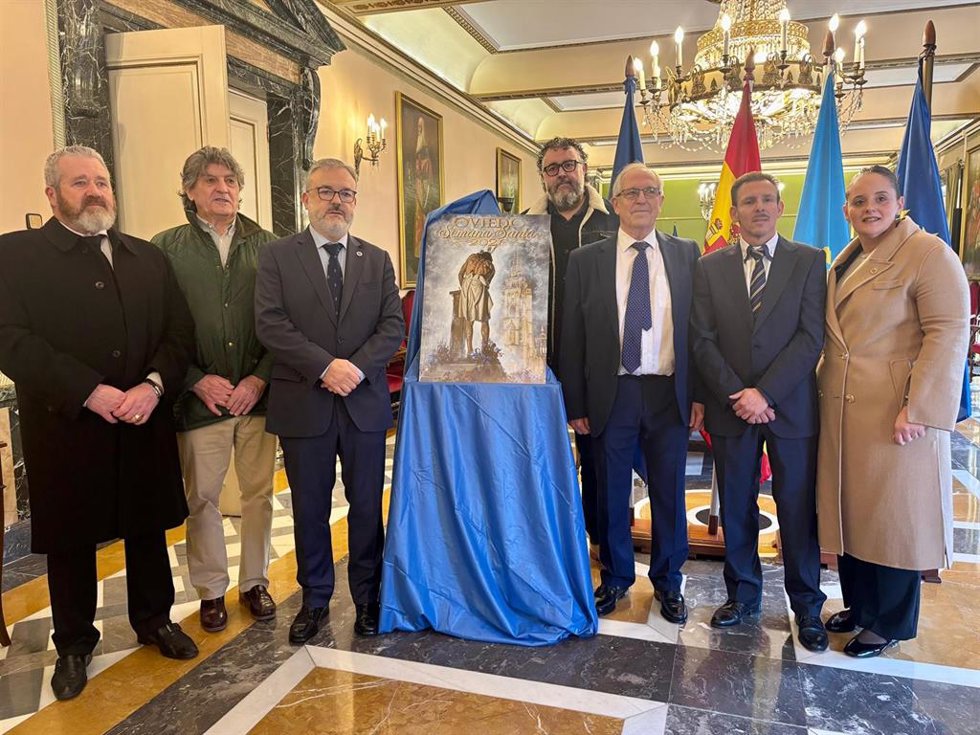 Presentación del cartel de la Semana Santa de Oviedo 2026