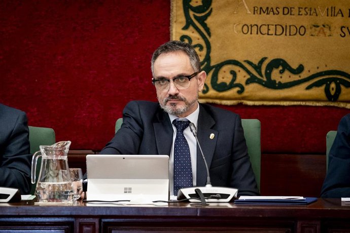 El alcalde de Móstoles, Manuel Bautista,.