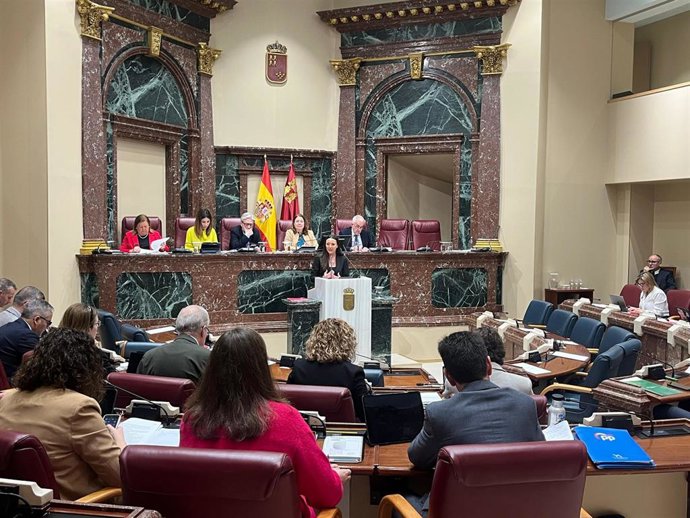 Archivo - La consejera de Turismo, Cultura, Juventud y Deportes, Carmen María Conesa, en la Asamblea Regional (Archivo)