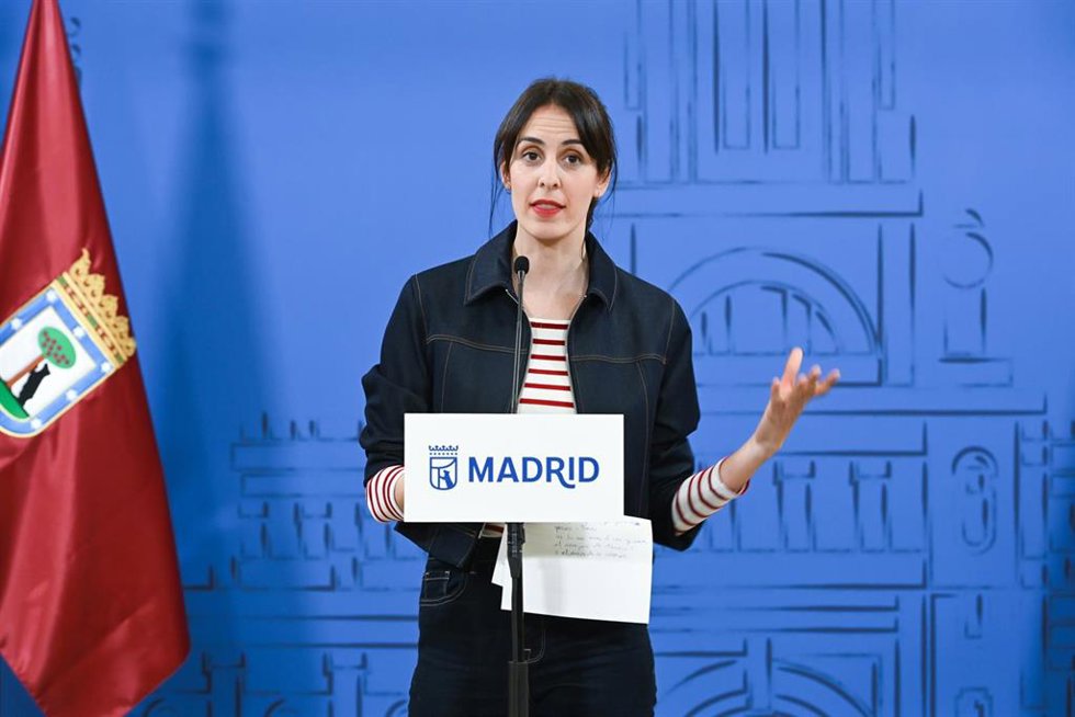 La portavoz de Más Madrid en el Ayuntamiento, Rita Maestre, durante una sesión ordinaria del Pleno del Ayuntamiento de Madrid, en el Palacio de Cibeles, a 24 de febrero de 2026, en Madrid (España)