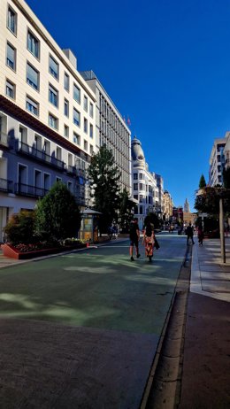 Archivo - Calle Ordoño II, una de las vías peatonales en el centro de la capital leonesa.