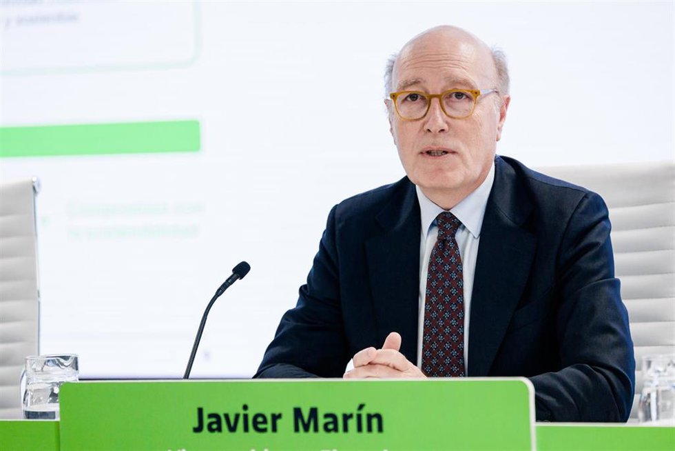 El vicepresidente ejecutivo de AENA, Javier Marín, durante la presentación a los medios de comunicación de la propuesta de Documento de Regulación Aeroportuaria (DORA) correspondiente al período 2027-2031