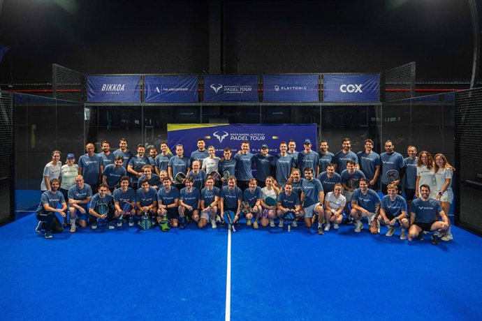 Evento de presentación del Rafa Nadal Academy Pádel Tour 2026 en el club de pádel G24.