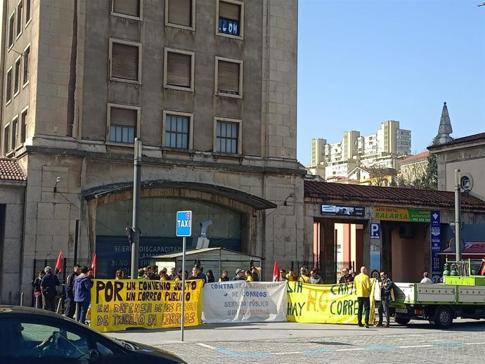 Concentración de empleados de Correos