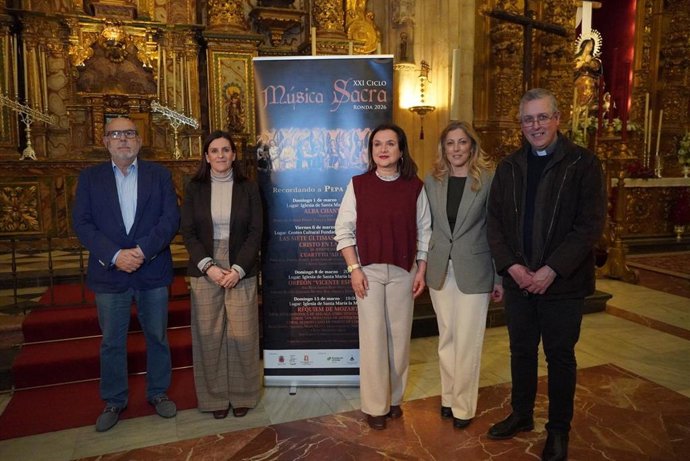 Diputación de Málaga colabora en el Ciclo de Música Sacra de Ronda, que incluye un programa de cuatro conciertos.