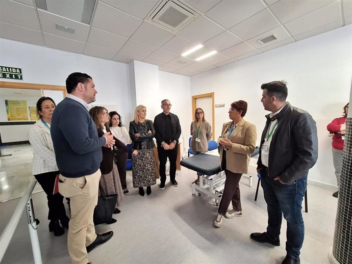Eva Pajares en las instalaciones del servicio de Rehabilitación, Fisioterapia y Logopedia del Centro de Salud de Guadalcacín.