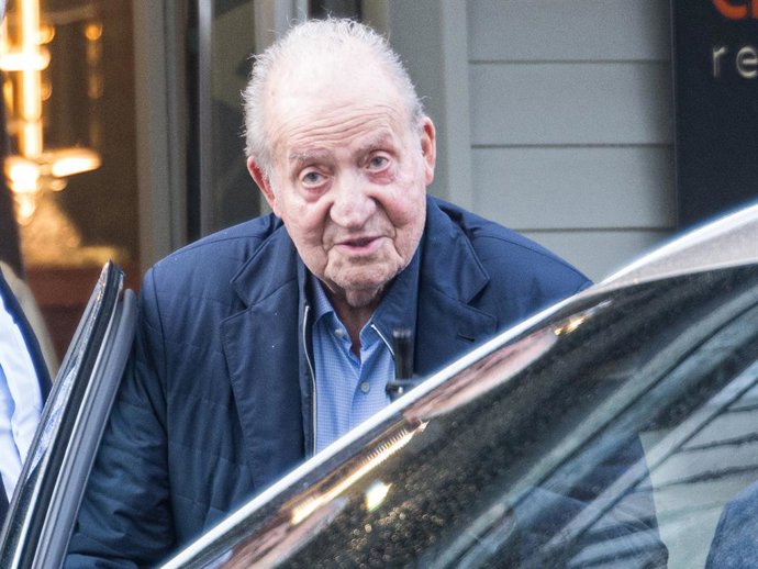 Archivo - Arquivo - O Rei Juan Carlos durante sua última visita a Sanxenxo. (Foto de arquivo).