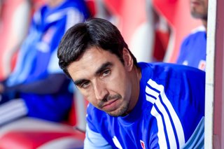 Futbol, Universidad de Chile vs Deportes Limache. Fecha 4, Liga de Primera 2026. El entrenador de Universidad de Chile Francisco Meneghini es fotografiado durante el partido de primera division disputado en el Estadio Nacional en Santiago,